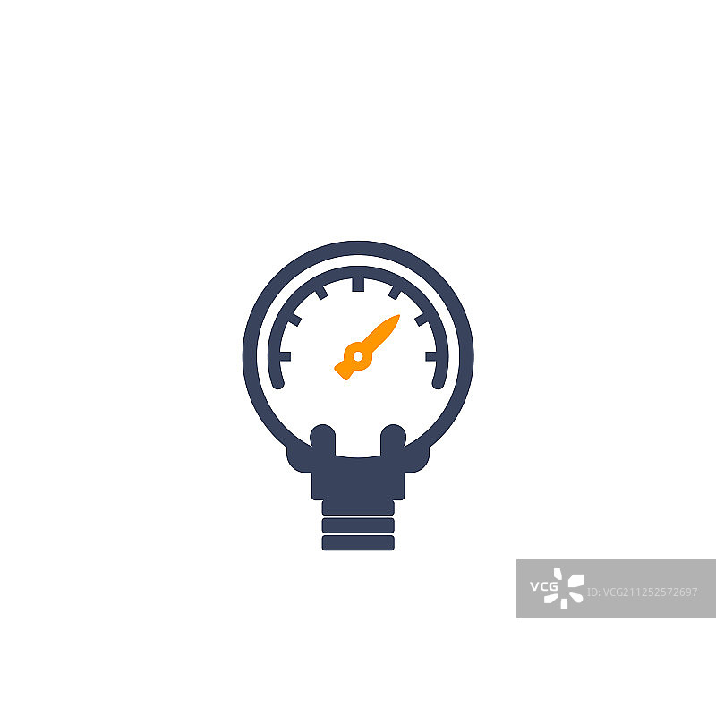 白色背景上的压力计图标图片素材