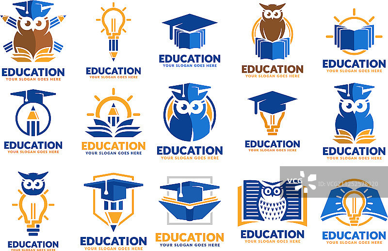 教育logo设计模板集图片素材
