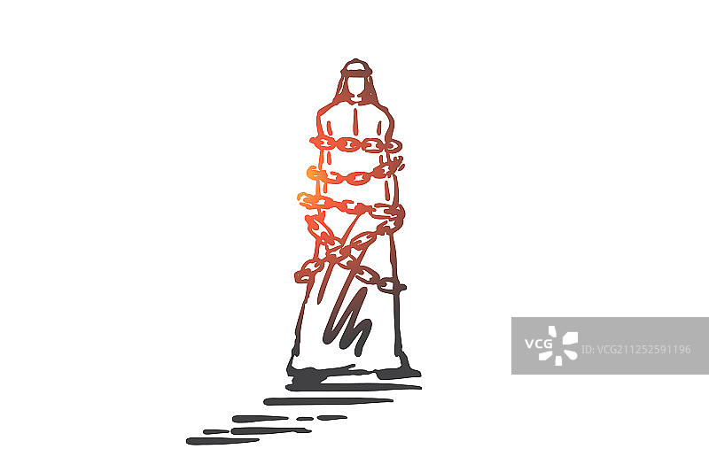 金融债务义务概念手绘草图图片素材