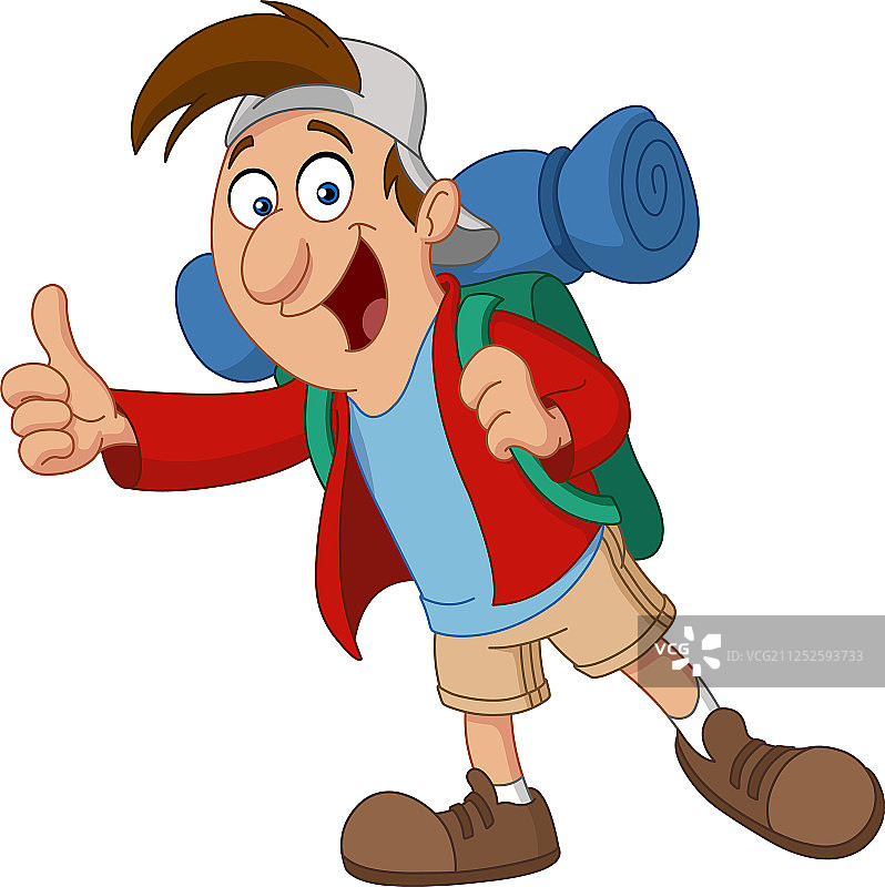 背包客搭便车旅行图片素材