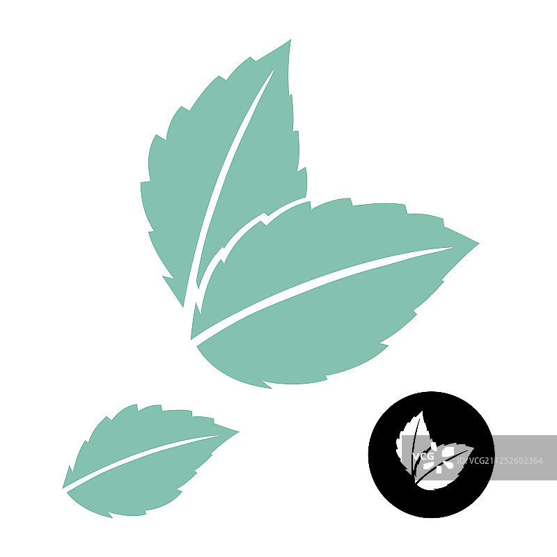 薄荷叶Logo图片素材