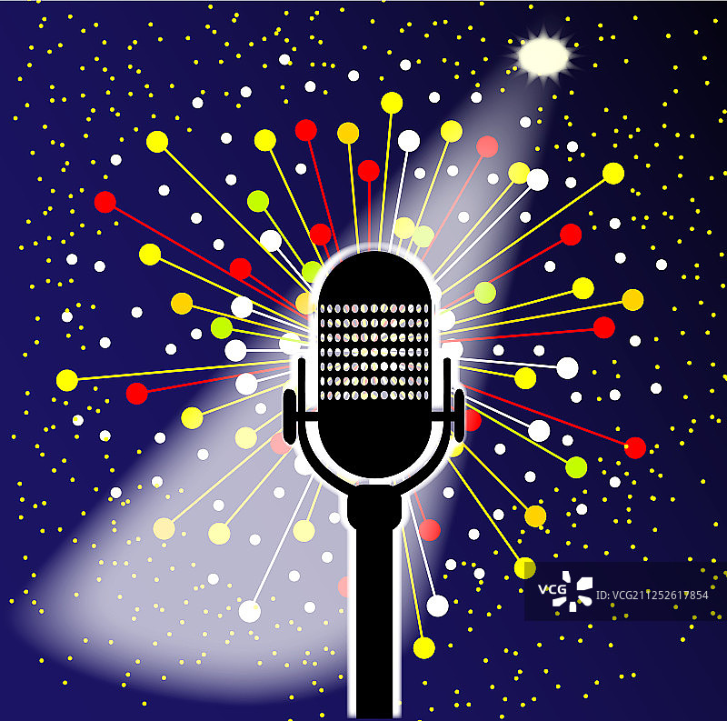 复古麦克风抽象背景图片素材