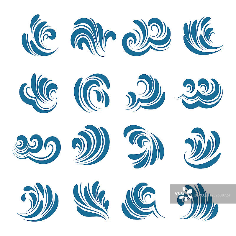 海浪元素合集图片素材