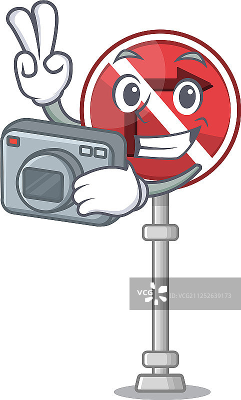 禁止右转卡通标志图片素材