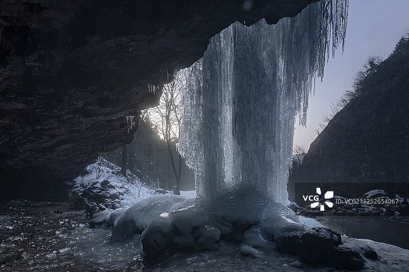 浙江四明山雪景图片素材