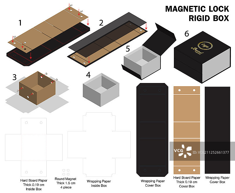 盒包装模切模板设计三维模型图片素材