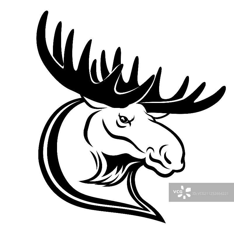 黑色驼鹿标志图片素材