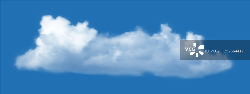 蓝天背景上的逼真云朵图片素材