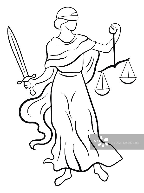 忒弥斯或正义女神图片素材