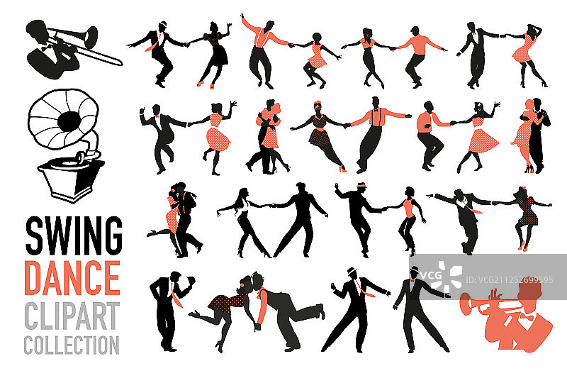 摇摆舞剪贴画合集图片素材