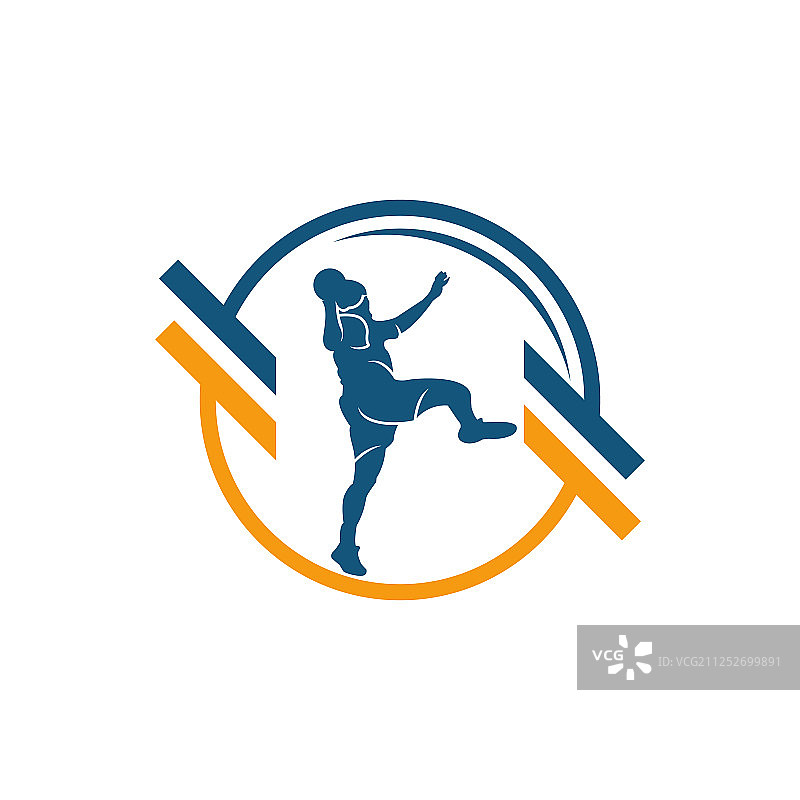 抽象彩色手球标志图片素材