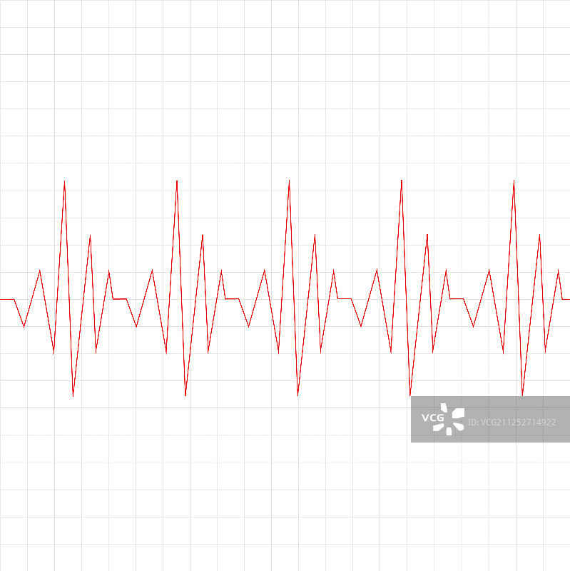 白色背景上的心跳心电图图标图片素材