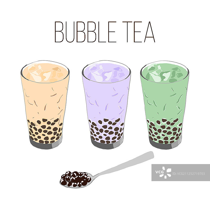 波霸奶茶与黑珍珠图片素材