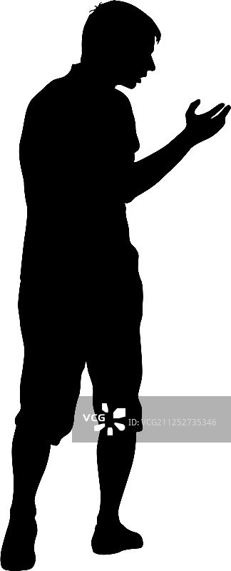 举起手臂的男人黑色剪影图片素材