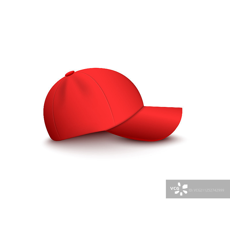 棒球帽或商贩制服帽侧视图3D模型图片素材