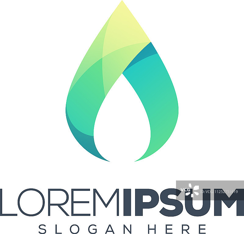 绿色水系Logo设计图片素材