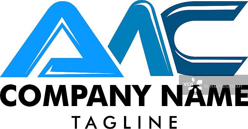 首字母AMC标志模板设计图片素材