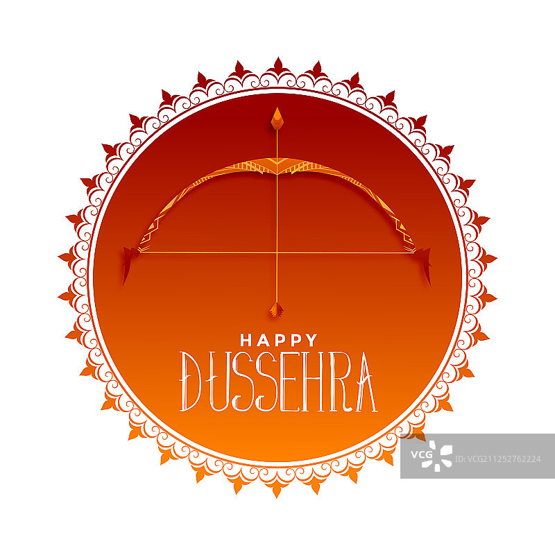 艺术风格的印度教十胜节贺卡图片素材