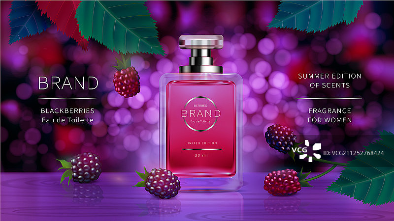 女士香水优雅玻璃瓶图片素材