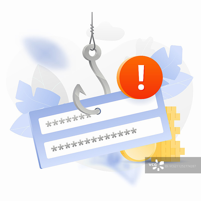 密码网络钓鱼警报图片素材