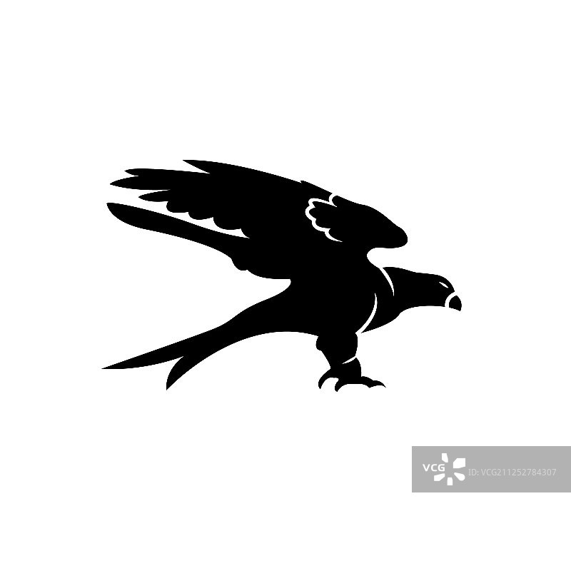 优雅奢华乌鸦字母标志图标图片素材