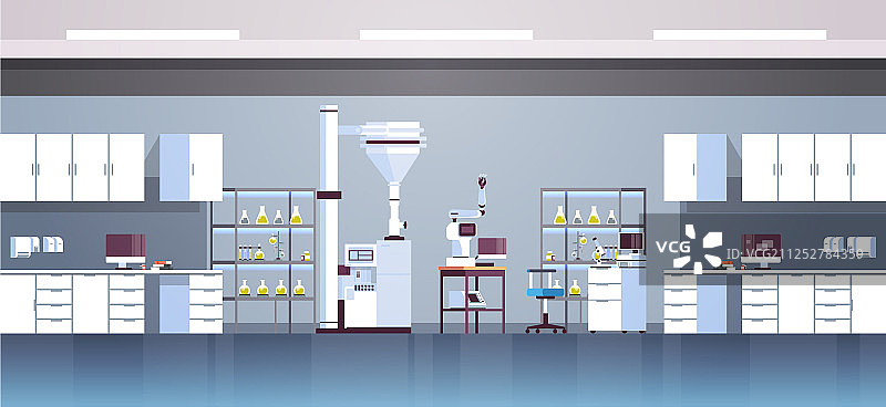 空无一人的化学研究实验室图片素材