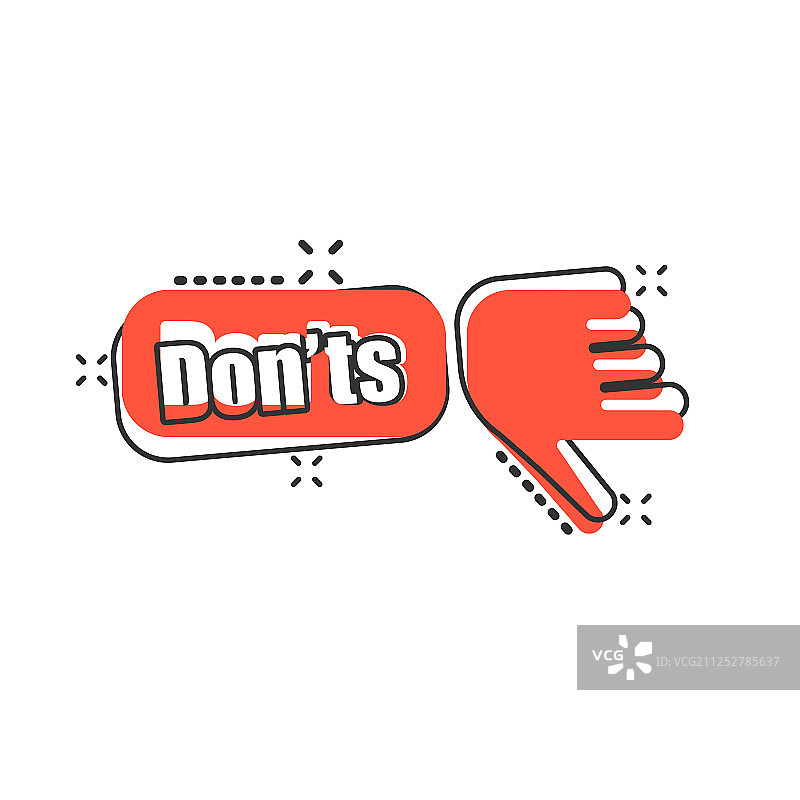 漫画风格的禁止标志图标图片素材