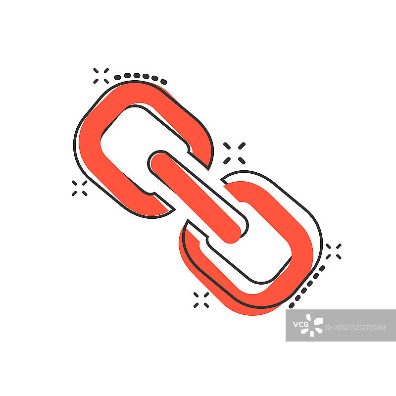 漫画风格的链条标志图标图片素材