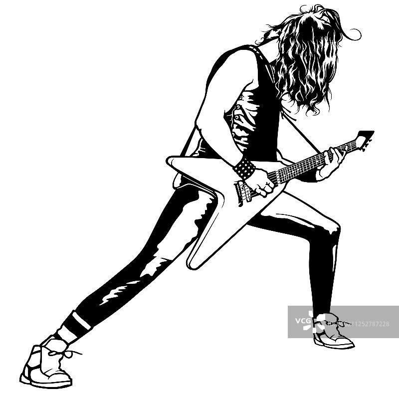 硬摇滚吉他手图片素材