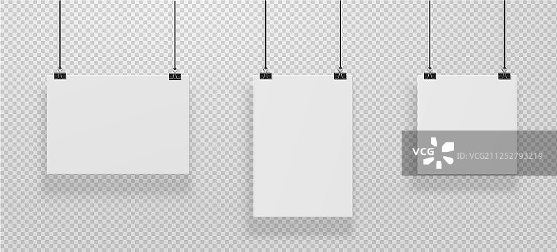 逼真的横向和纵向海报样机图片素材