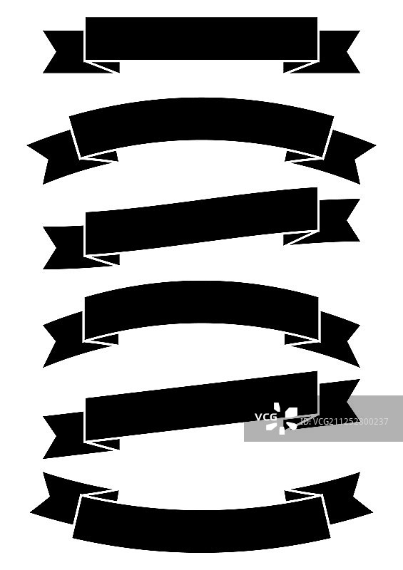 缎带banner扁平设计图片素材