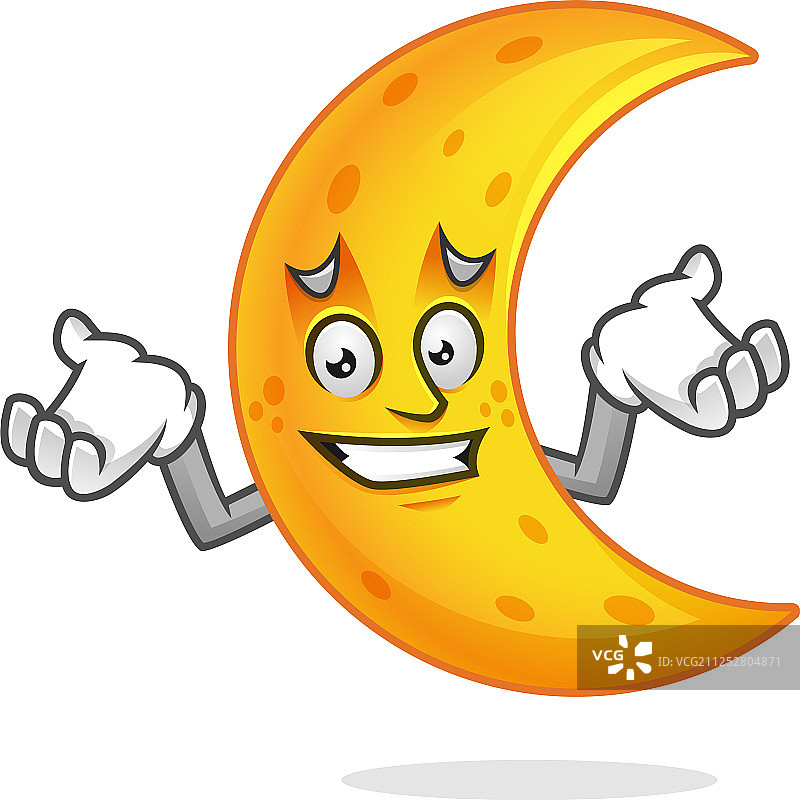 困惑的月亮吉祥物图片素材