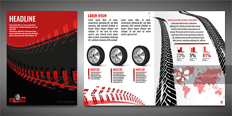 汽车宣传册模板图片素材