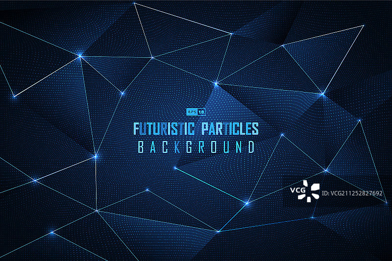 抽象蓝色点状未来粒子背景图片素材