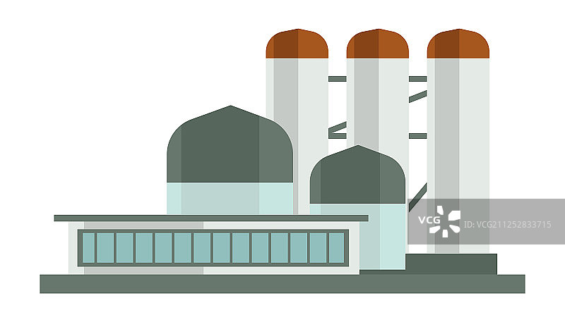 核电站或工业厂房建筑图片素材