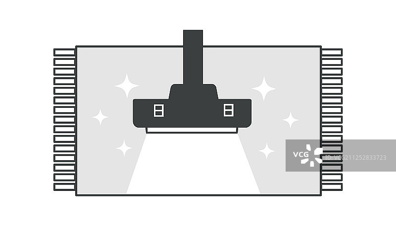 用真空吸尘器清洁地毯图片素材