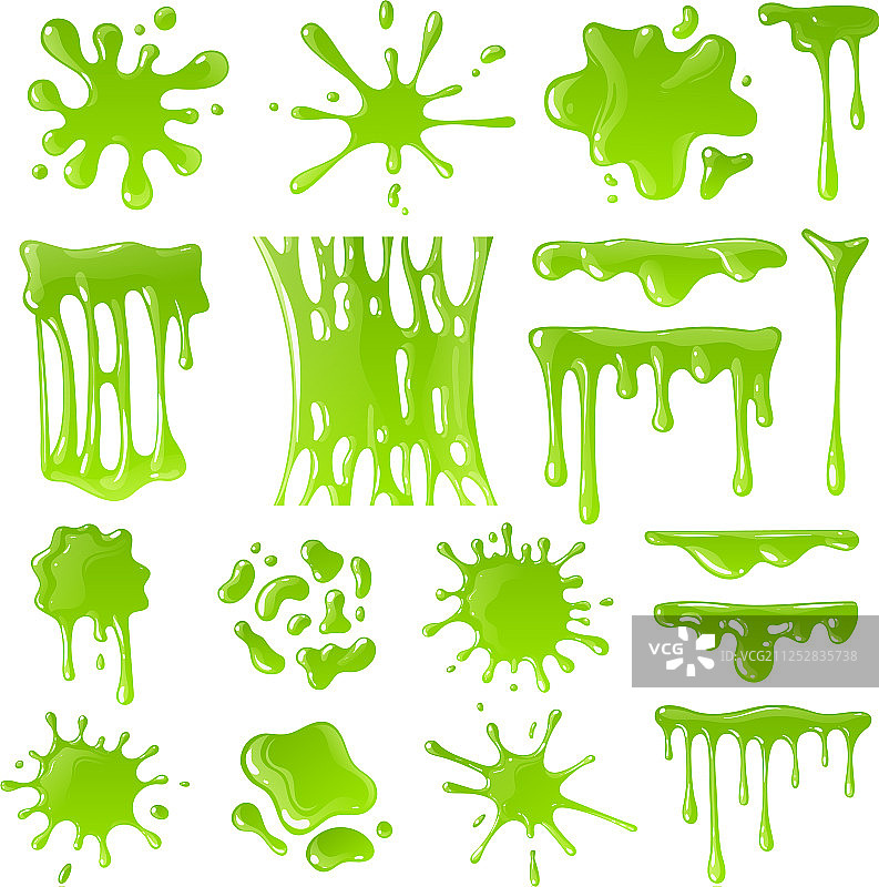 绿色黏液滴落图片素材