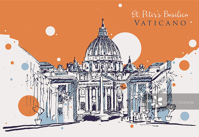 梵蒂冈素描图片素材