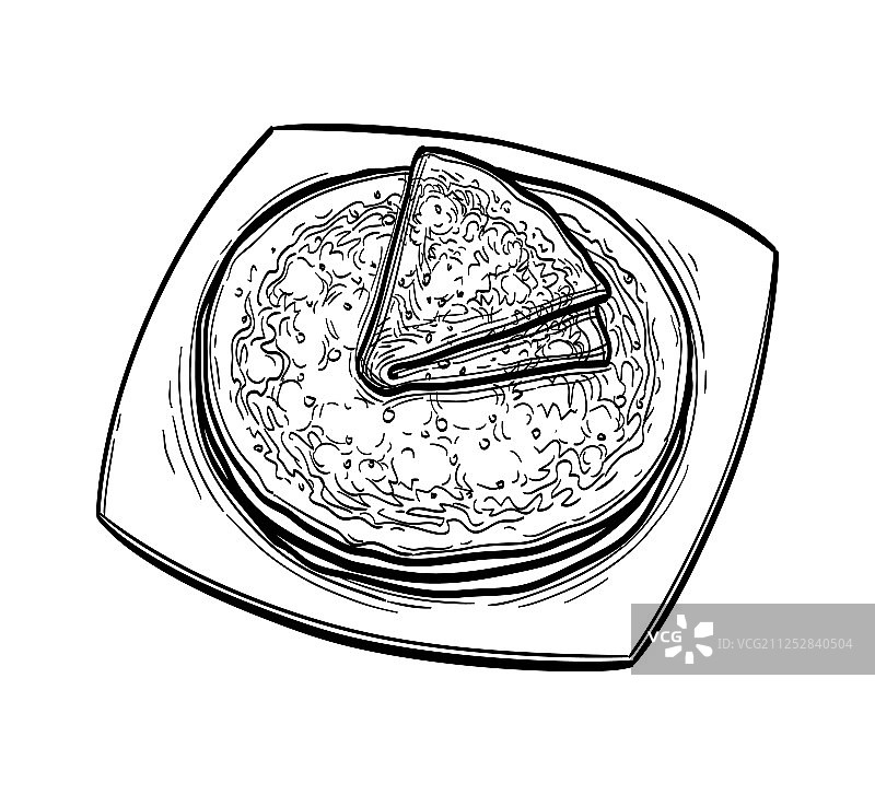 水墨风可丽饼图片素材