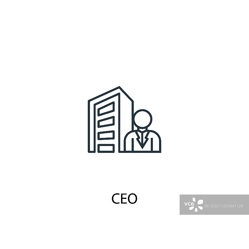 CEO概念线性图标图片素材
