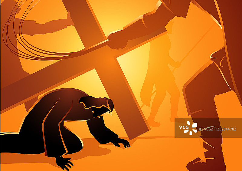 耶稣跌倒图片素材