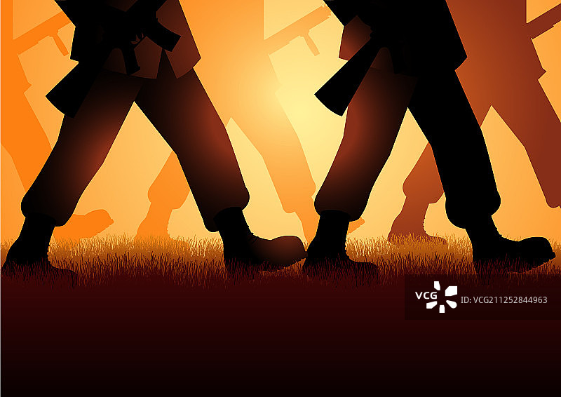 草原上的军队图片素材