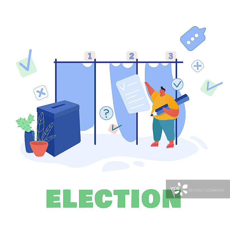 投票和选举概念模板设计预设图片素材