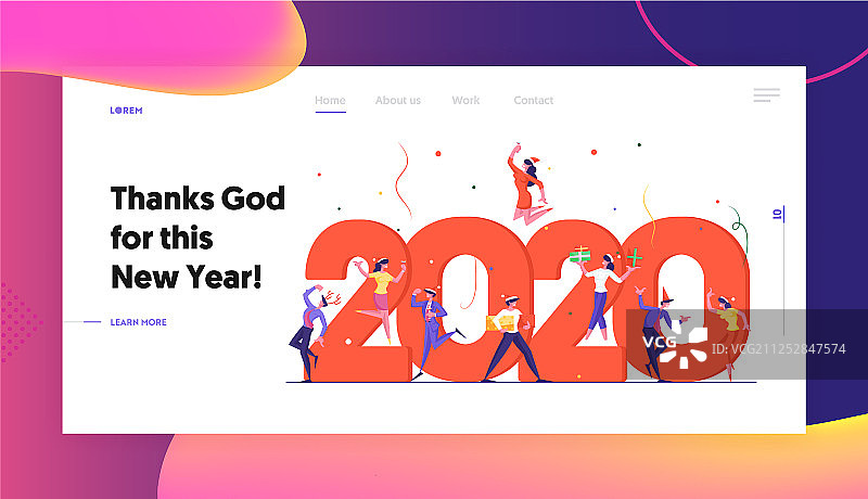 新年祝福和庆祝网站图片素材