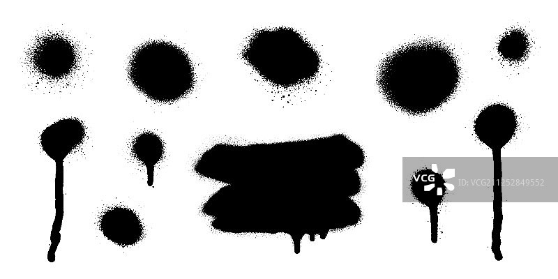 涂鸦喷绘banner喷漆组合图片素材