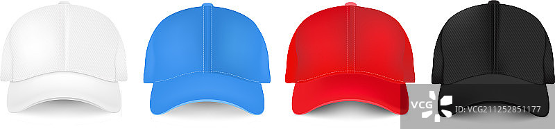 棒球帽设计模板（白色背景）图片素材