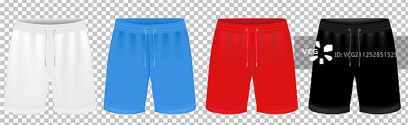 运动短裤设计模板（透明背景）图片素材