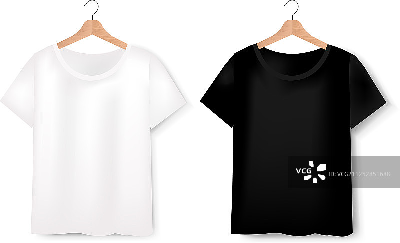 白色背景上的T恤套装图片素材