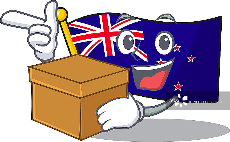卡通风格的新西兰国旗图片素材