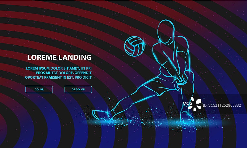 排球运动员比赛场景图片素材